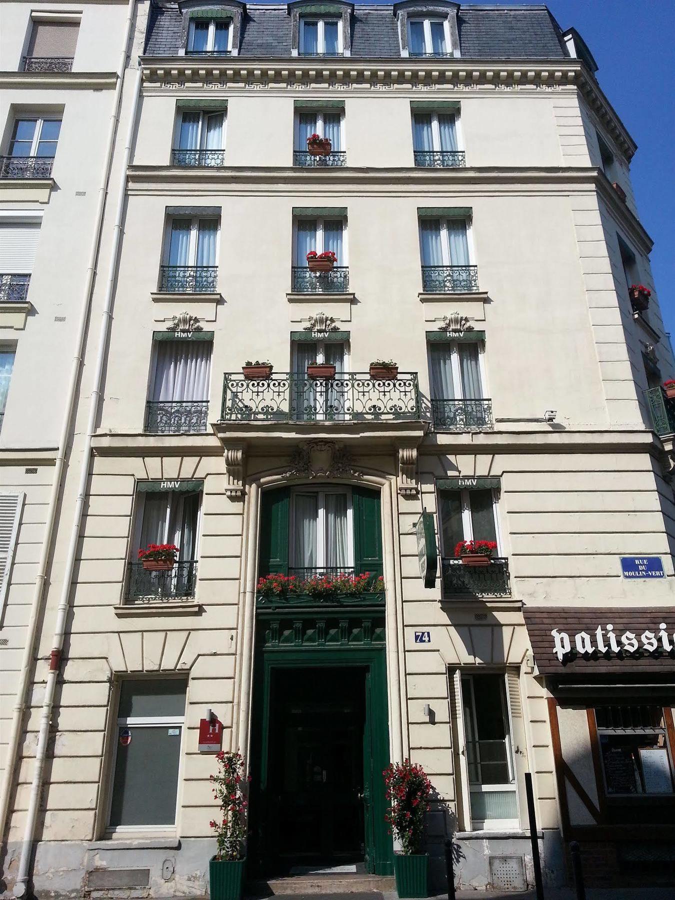 Hotel Moulin Vert Paris Exterior foto